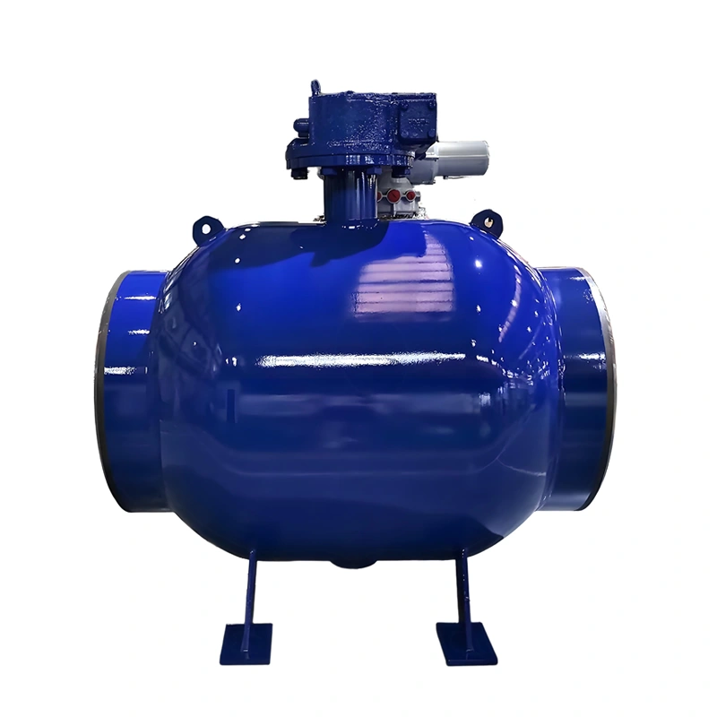 Electric Worm Gear Wcb Carbon Steel Regulating Control Fully Welded Ball Valve Pn25 Dn800 Dn1200 - Image 1