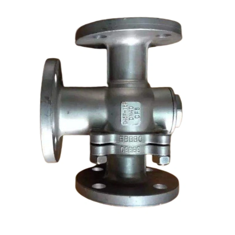 Flange 3 Way Ball Valve T/L Type Cast Stainless Steel 304 316 DN15-300 Flange 3-Way Ball Valve for Water Oil Gas - Image 1