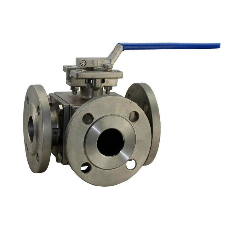 Flange 3 Way Ball Valve T/L Type Cast Stainless Steel 304 316 DN15-300 Flange 3-Way Ball Valve for Water Oil Gas - Image 3