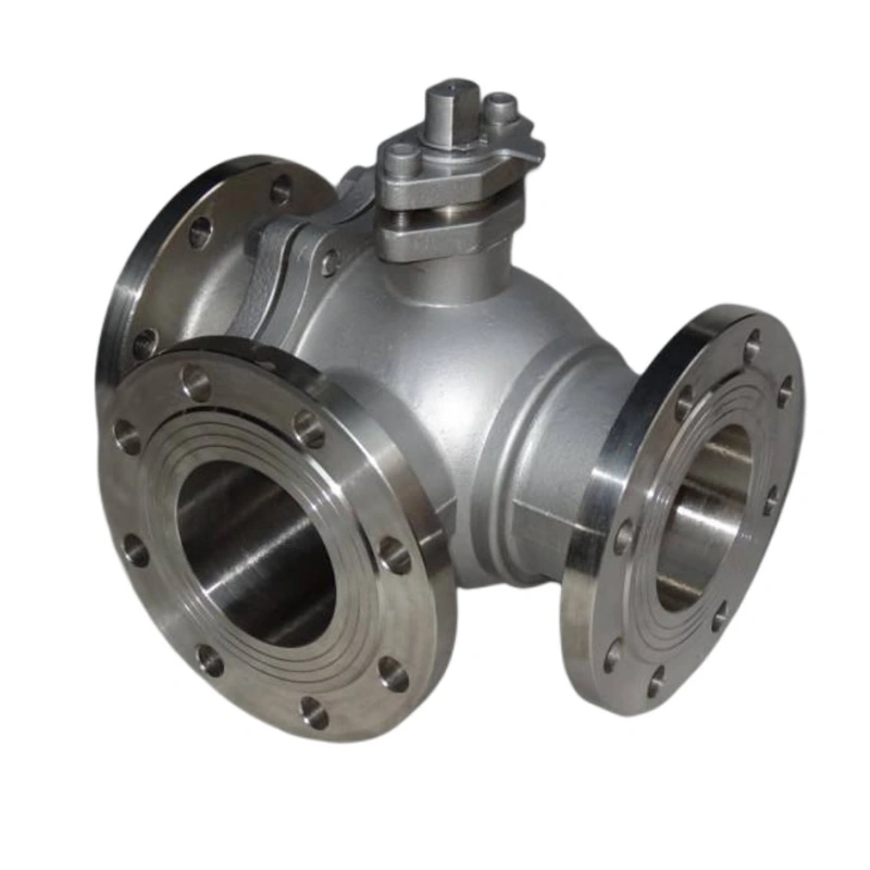 Flange 3 Way Ball Valve T/L Type Cast Stainless Steel 304 316 DN15-300 Flange 3-Way Ball Valve for Water Oil Gas - Image 4
