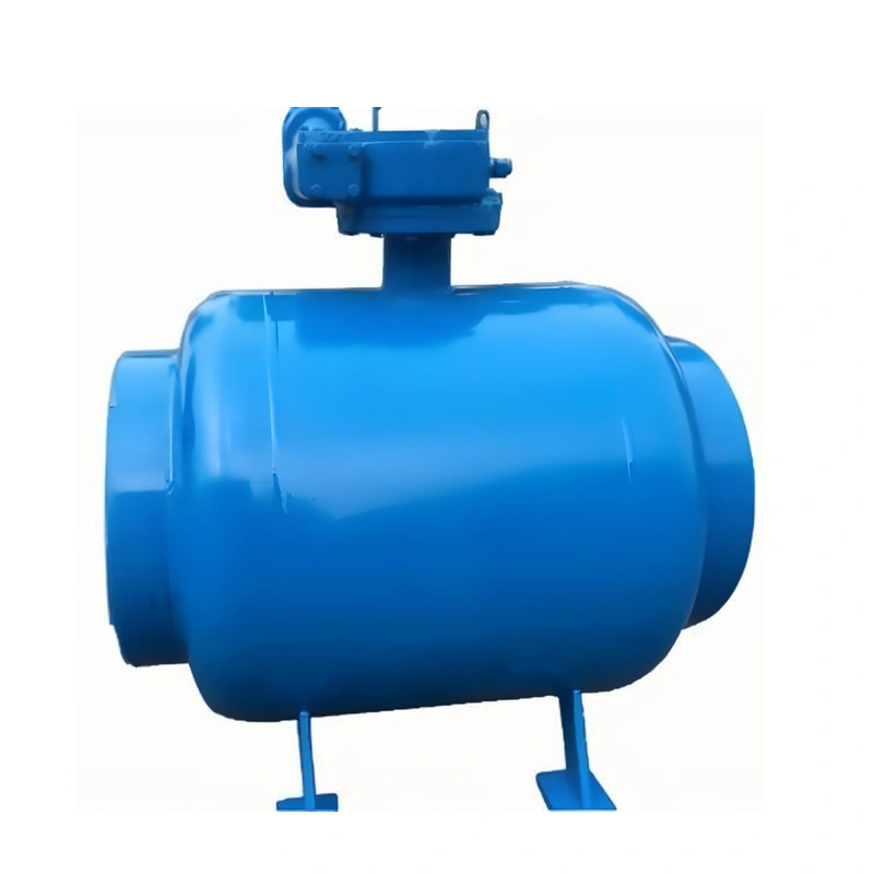 Full Bore Carbon Steel Worm Gear Trunnion Welded Ball Valve for Thermal - Image 1
