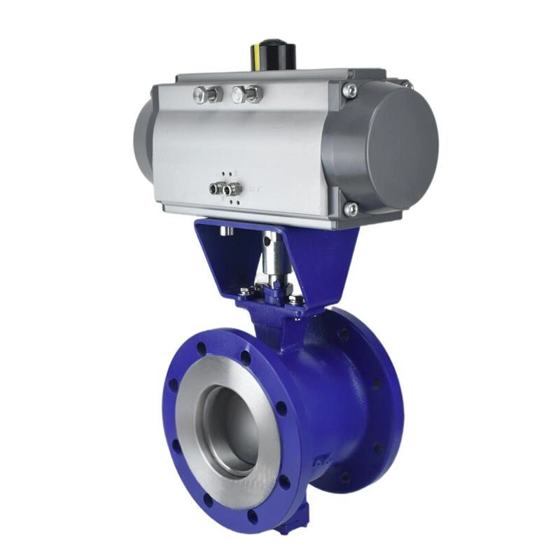 High Performance Standard Carbon Steel WCB Pneumatic Flanged V Type Ball Valve - Image 4