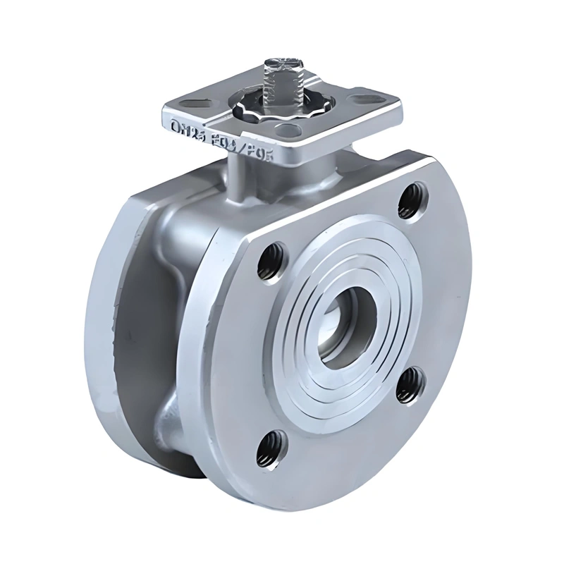 High Platform DN20 Thin Type Flanged 304SS Stainless Steel Water Gas Flanged Ball Valve V Type Ball Valve - Image 4