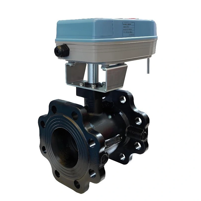 High Quality 220VAC On-Off Motorized Ball Valve HVAC Water Application V-Shape Valve Core