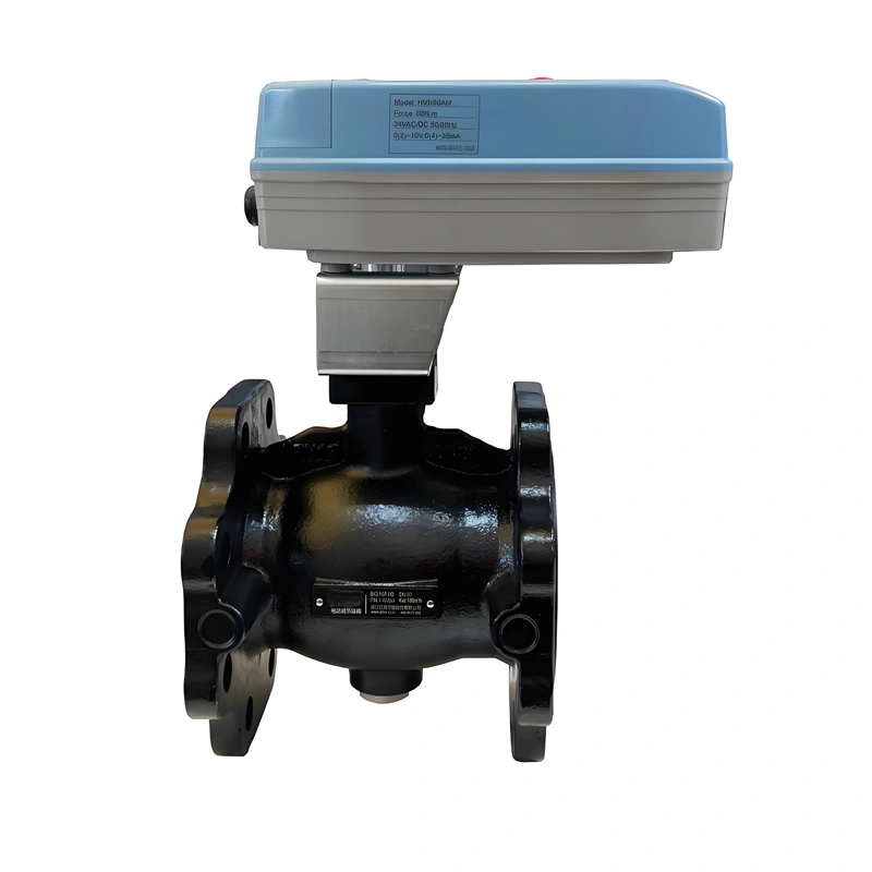 High Quality 220VAC On-Off Motorized Ball Valve HVAC Water Application V-Shape Valve Core  - Image 2