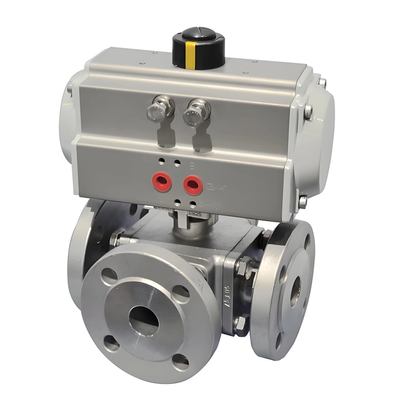 High-Quality DN600 Pneumatic Stainless Steel Ball Valve Flange Floating Ball Valve - Image 1