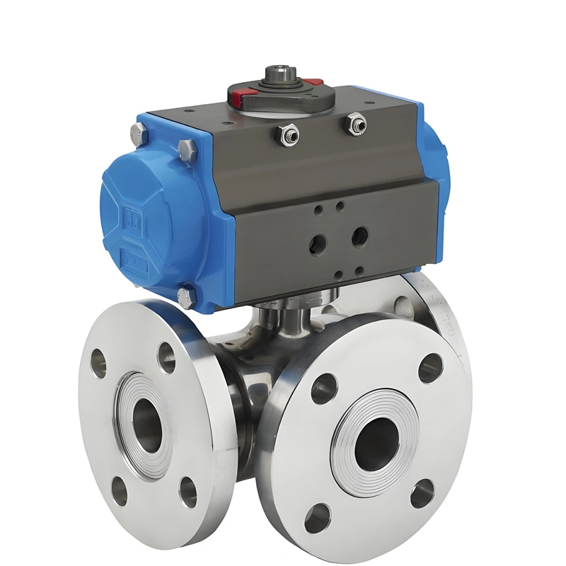 High-Quality DN600 Pneumatic Stainless Steel Ball Valve Flange Floating Ball Valve - Image 3