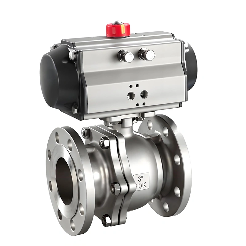 High-Quality DN600 Pneumatic Stainless Steel Ball Valve Flange Floating Ball Valve - Image 4