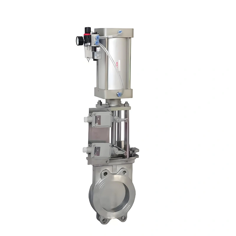 High Quality Flange Knife Gate Valve Pneumatic Stainless Steel Knife Gate Valve - Image 2