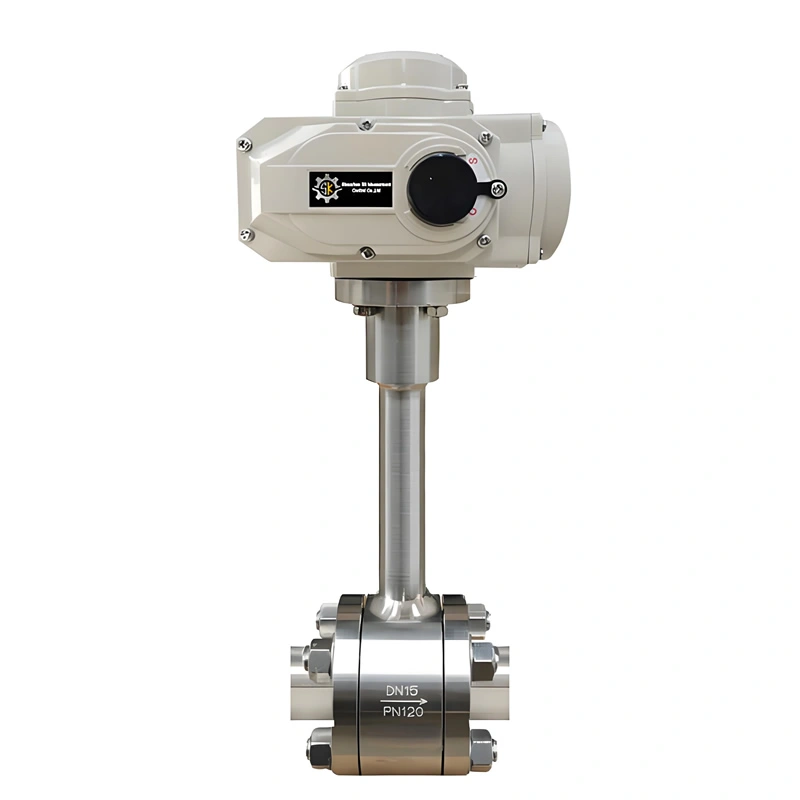 Low Temperature SS304/316L Forged Steel Extended Stem Socket Weld/Butt Weld Electric Cryogenic Ball Valve - Image 1