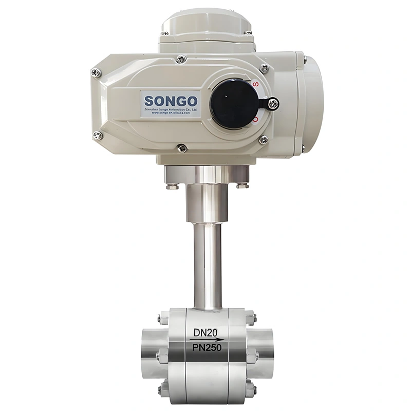 Low Temperature SS304/316L Forged Steel Extended Stem Socket Weld/Butt Weld Electric Cryogenic Ball Valve - Image 2