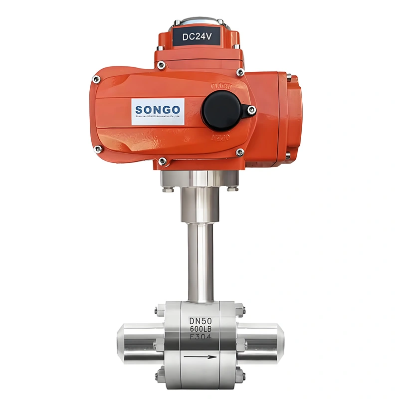 Low Temperature SS304/316L Forged Steel Extended Stem Socket Weld/Butt Weld Electric Cryogenic Ball Valve - Image 3