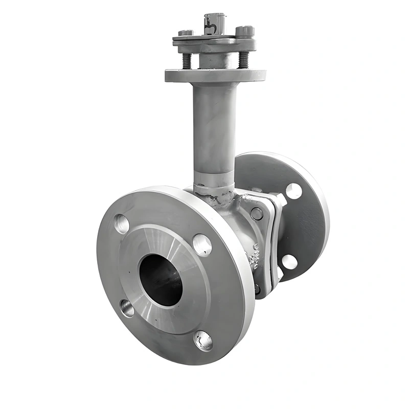 Manual 2 Piece Flange Stainless Steel Cryogenic Ball Valve Liquid Nitrogen Oxygen - Image 4