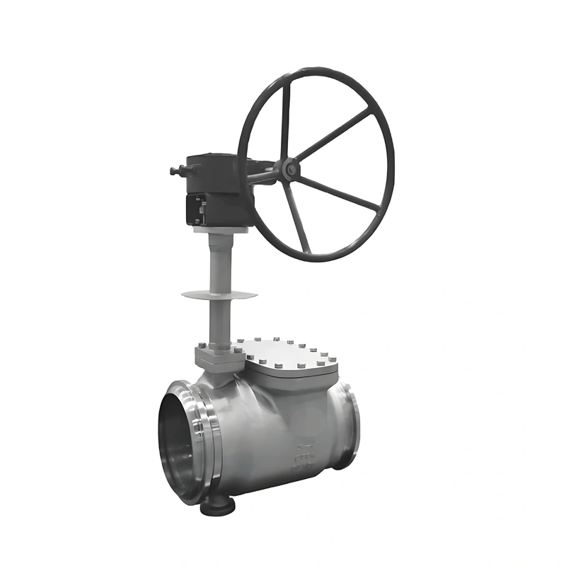 Manual turbine metal hard seal welding low temperature cryogenic butterfly valve - Image 4