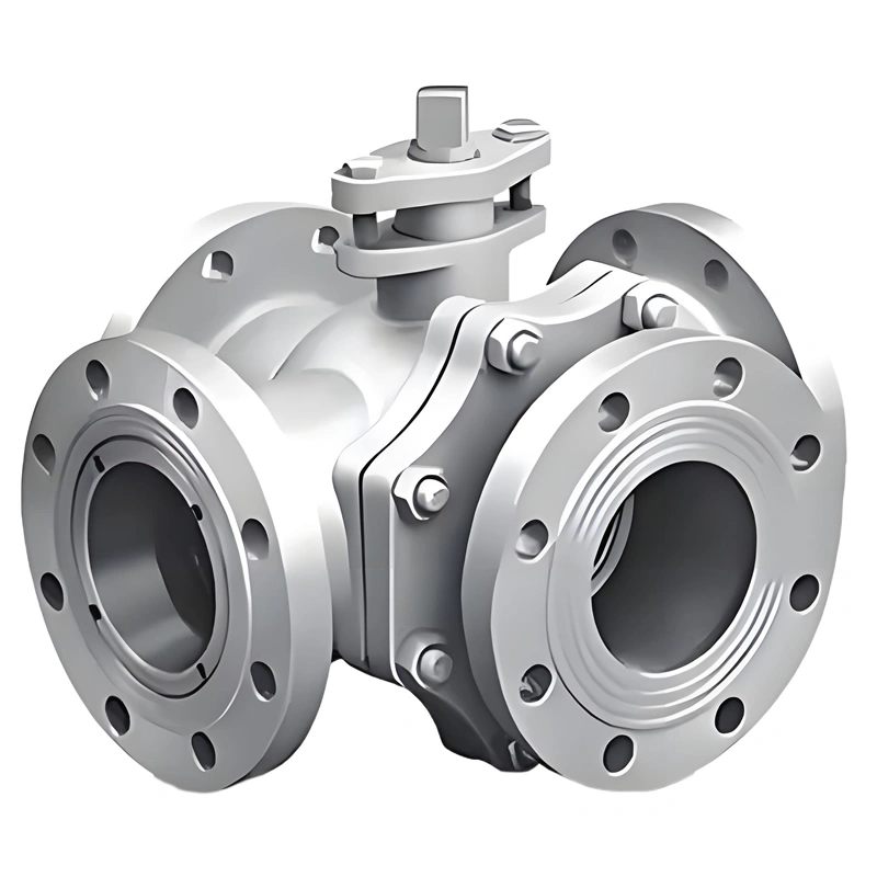 DN80 PN16 Multi Port 4 Way Ball Valve Stainless Steel 304/316 Manual Flange Four-way Ball Valve - Image 4