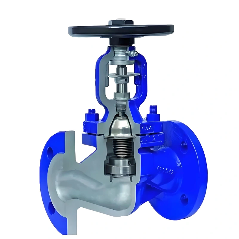 PN40 Wcb Flanged DIN 3356 Standard Bellow Seal Bonnet Globe Valve - Image 2