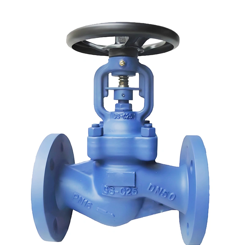 DN15~DN400 PN16~PN64 DIN GS-C25/WCB/Cast Steel Flanged Bellow Seal Globe Valve - Image 1