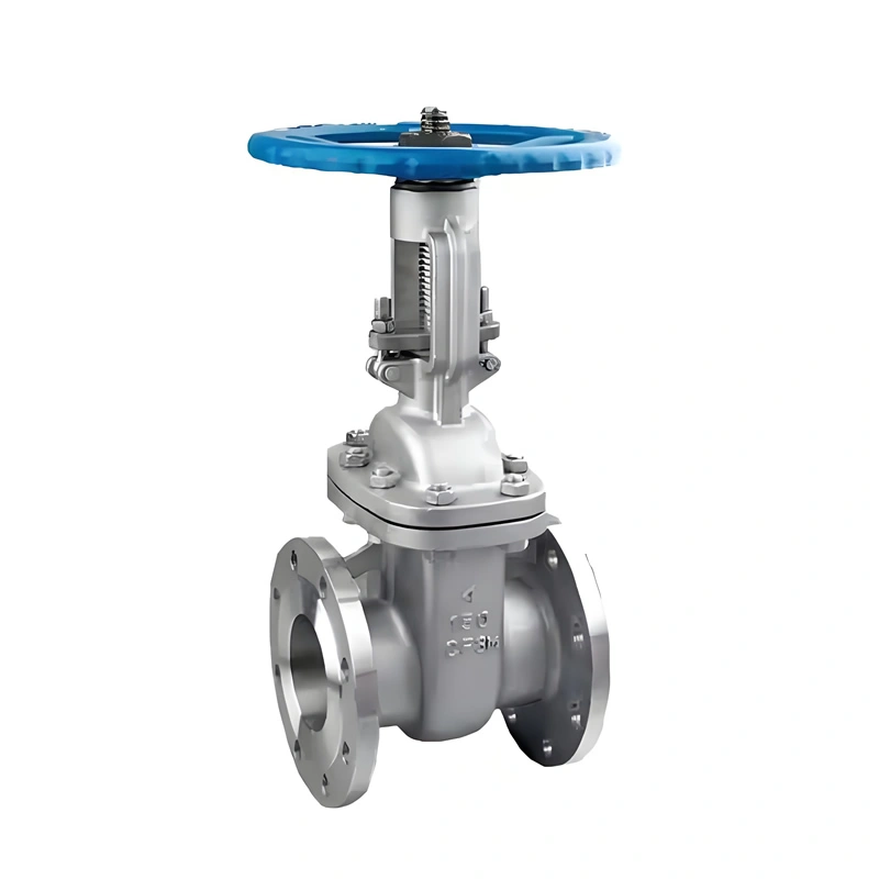 SS304 Stainless Steel Two Ways ANSI Solid Wedge Cast Iron Manual Control Gate Valve - Image 1