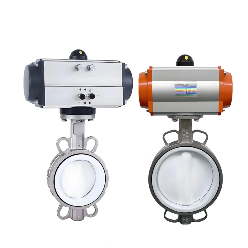 Stainless Steel Corrosion-Resistant Pneumatic Wafer Type Fluorine Lined Butterfly Valve - Image 2