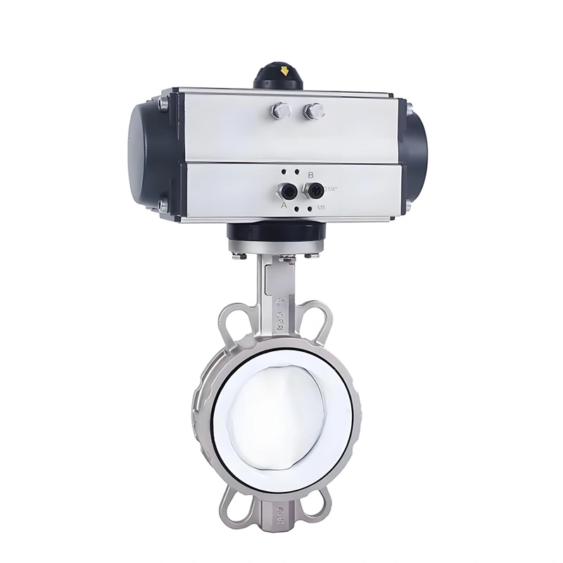 Stainless Steel Corrosion-Resistant Pneumatic Wafer Type Fluorine Lined Butterfly Valve - Image 5